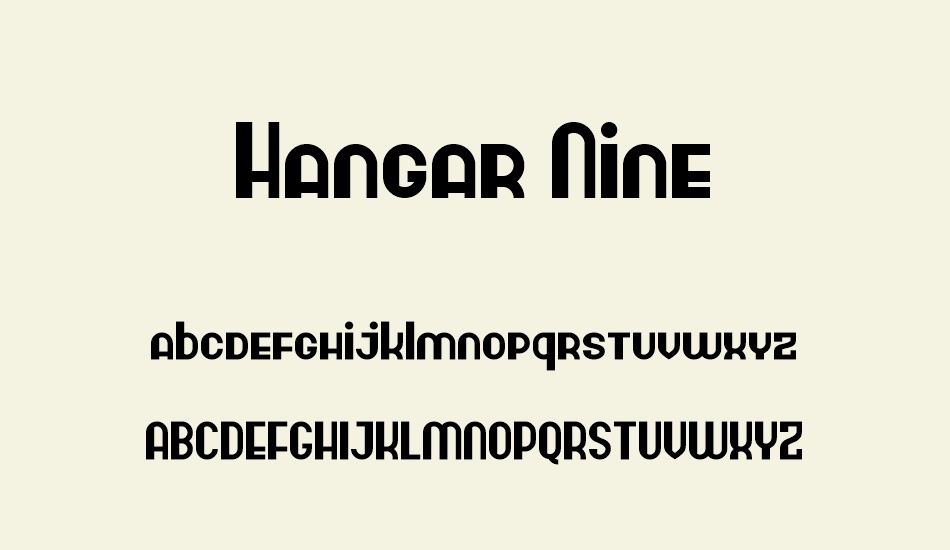 hangar-nine font