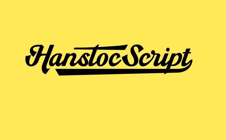 Hanstoc Script font big