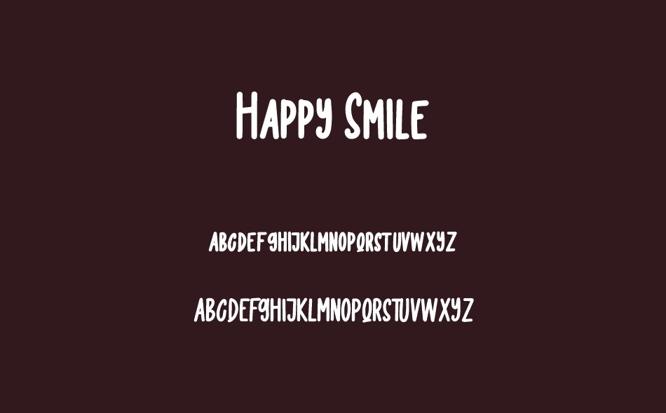 Happy Smile font