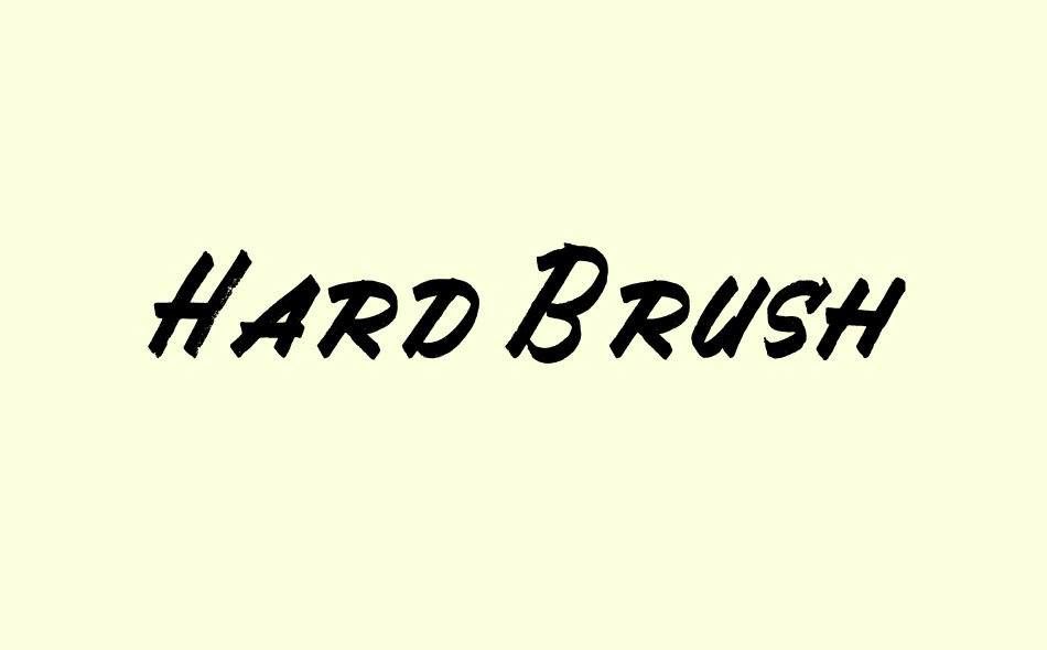 Hard Brush font big