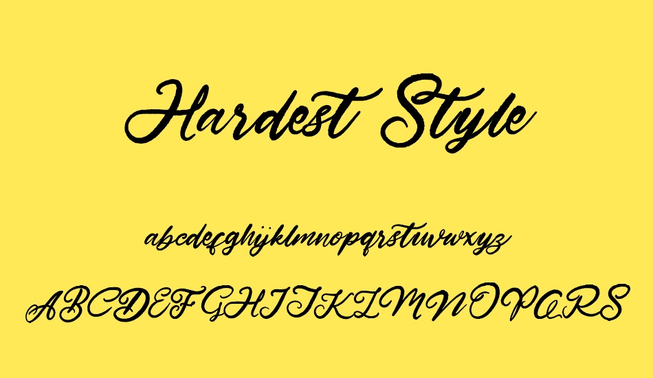 hardest-style-demo font