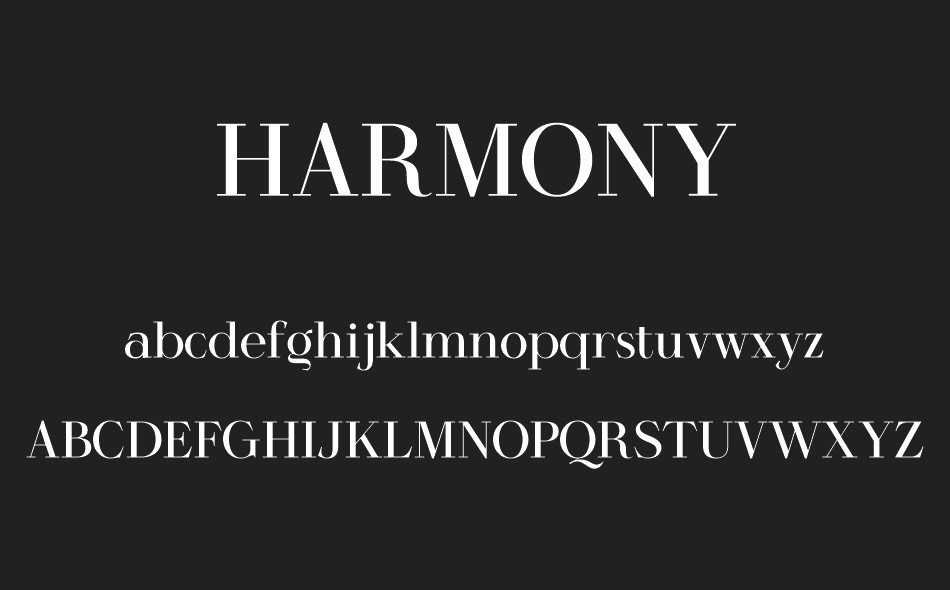 Harmony font