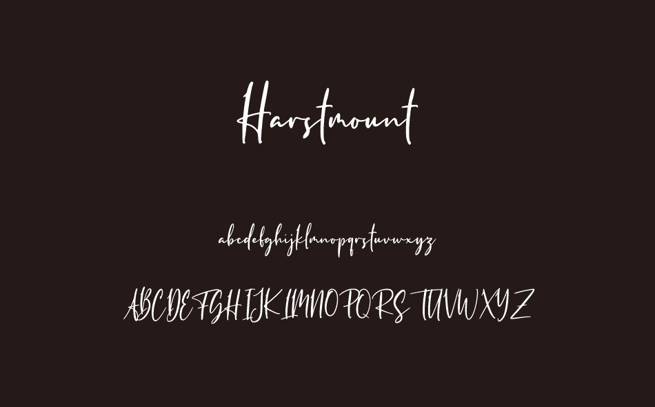 Harstmount font