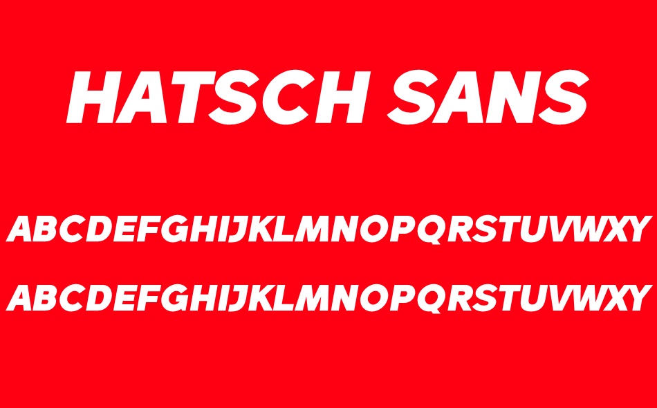 Hatsch Sans font