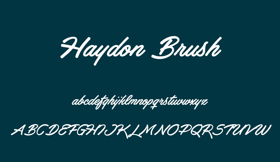 haydon-brush-personal-use font