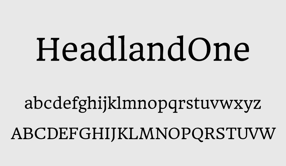 headlandone font