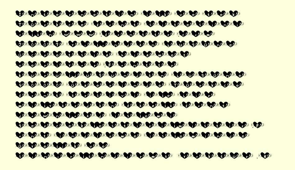 heart-font font 1