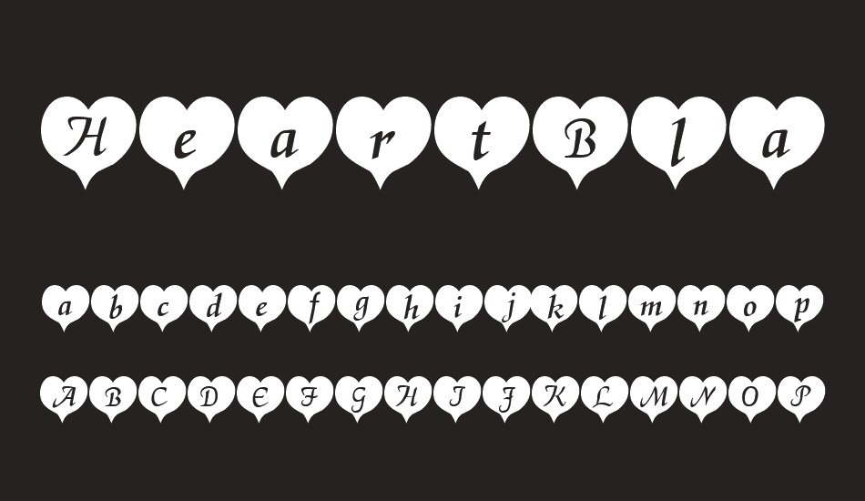 heartblack-becker font