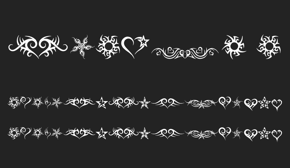 hearts-and-stars font