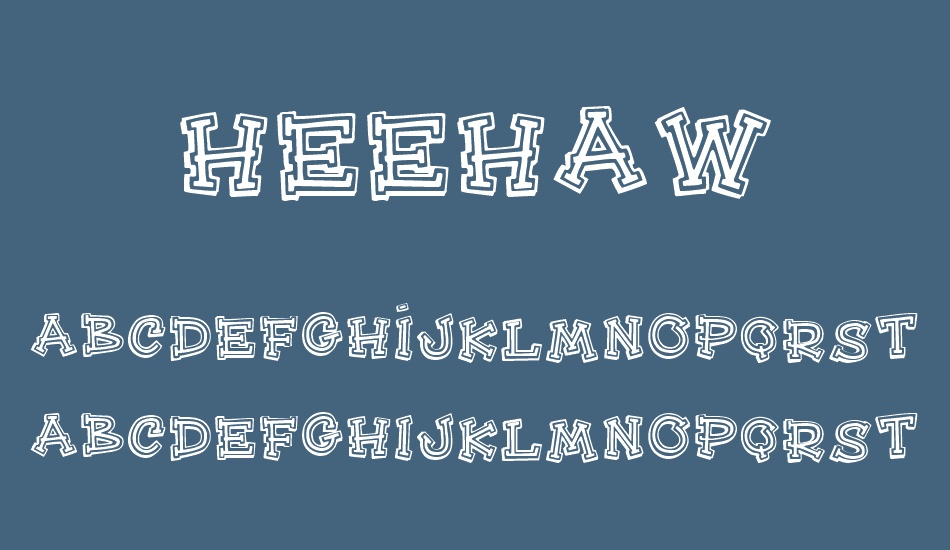 heehaw font