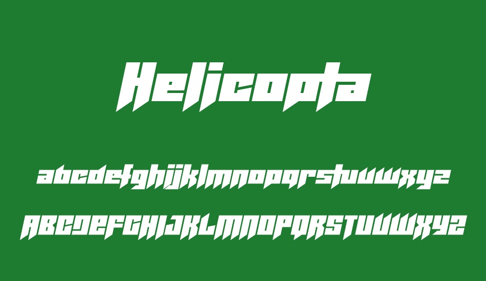 helicopta font