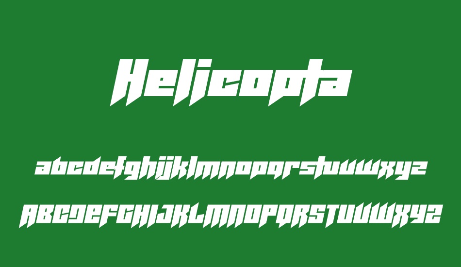 helicopta font