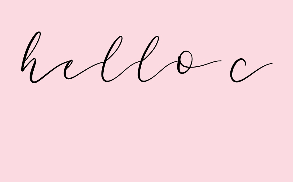 Hello Cello font big