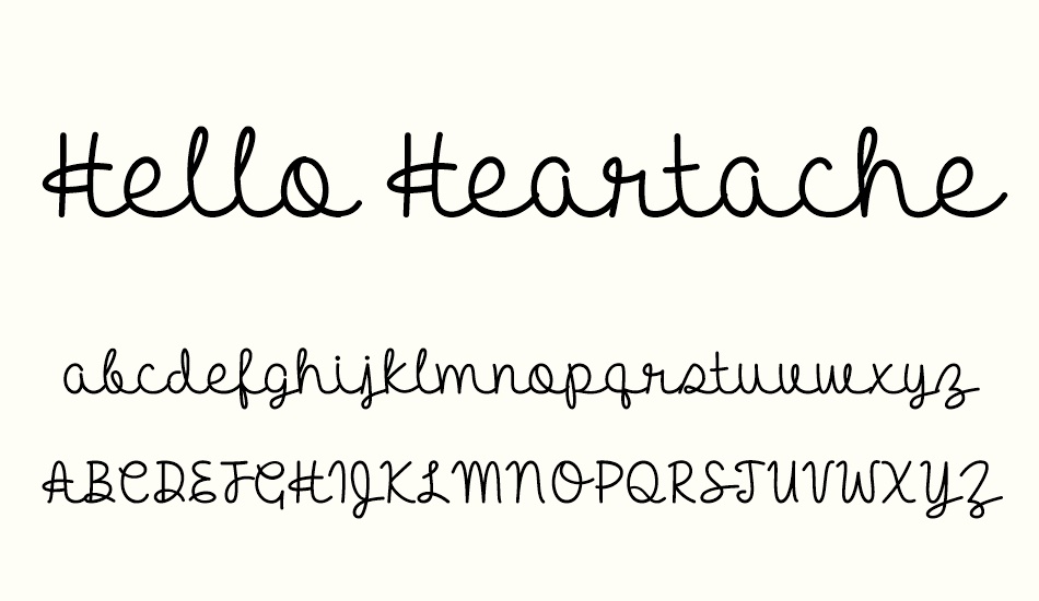 hello-heartache font