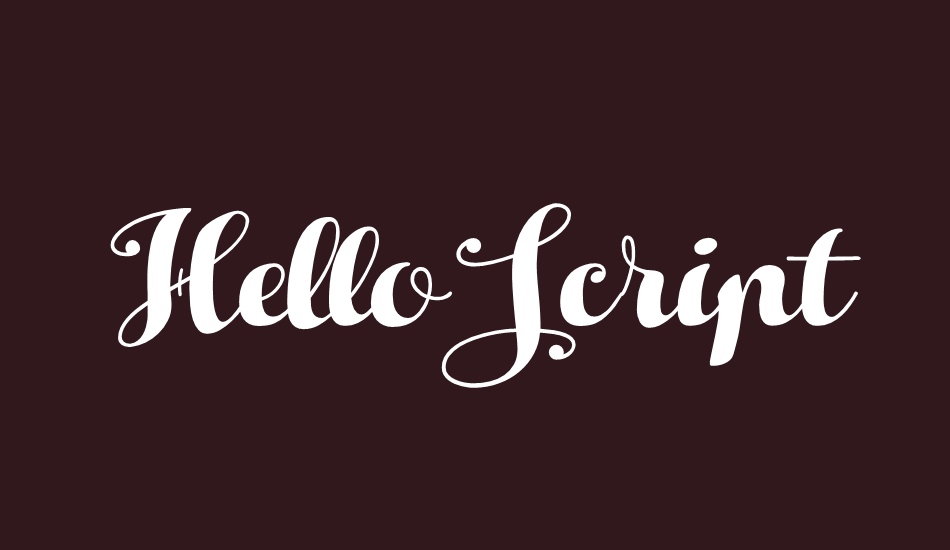 hello-script font big