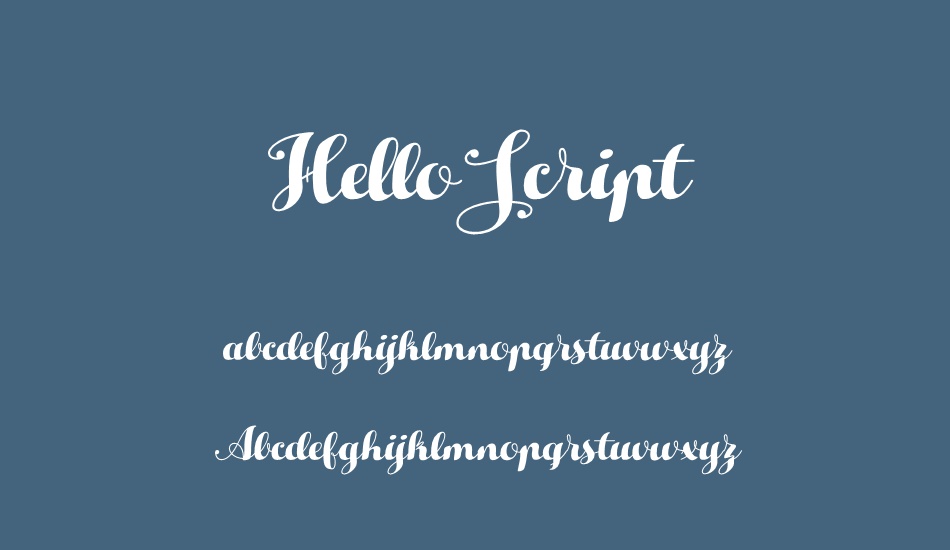 hello-script font