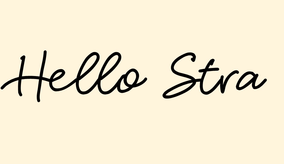 hello-stranger font big