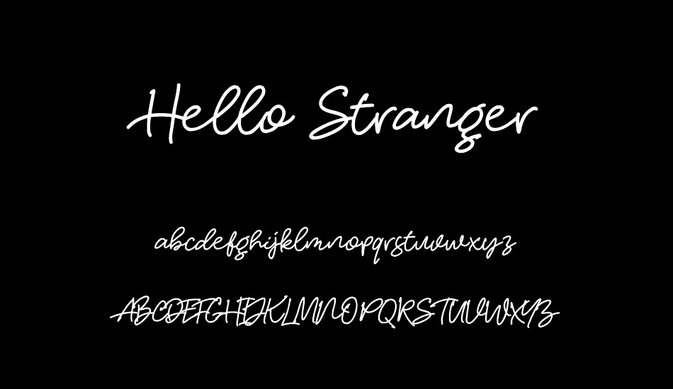 hello-stranger font