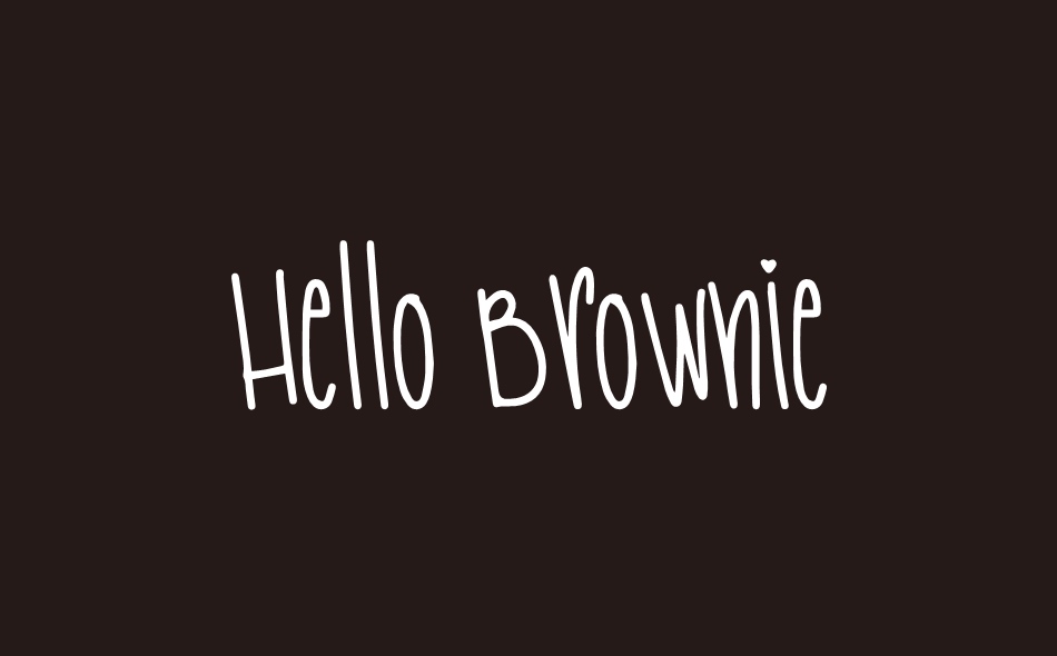 Hello Brownie font big