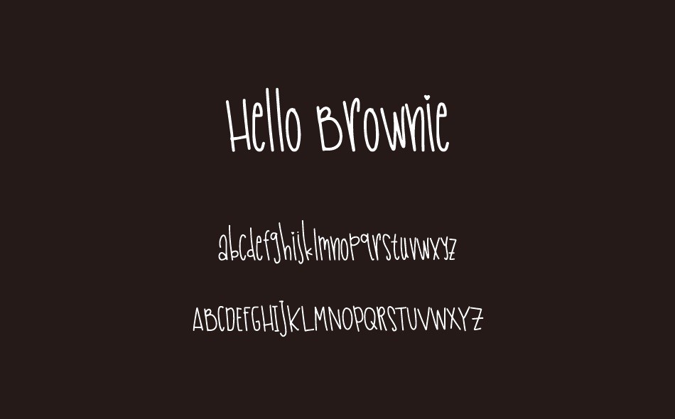 Hello Brownie font