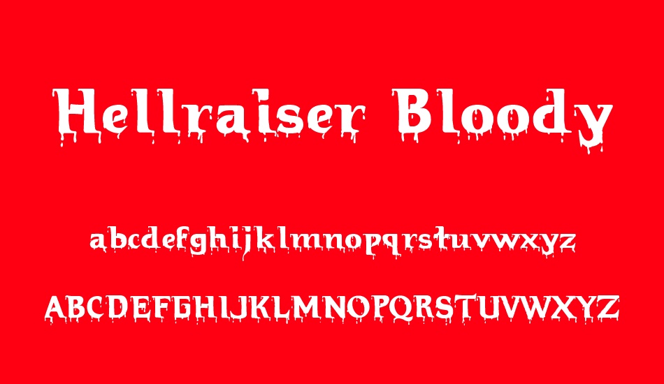 hellraiser-bloody font