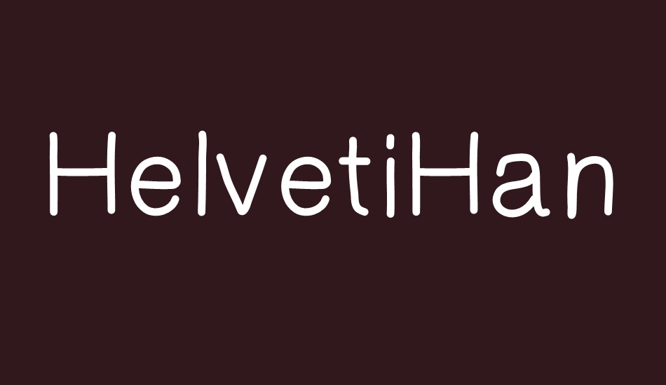 helvetihand font big