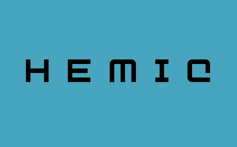 Hemicube font big