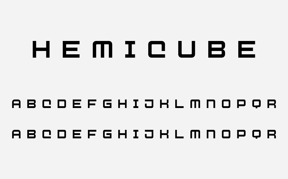 Hemicube font