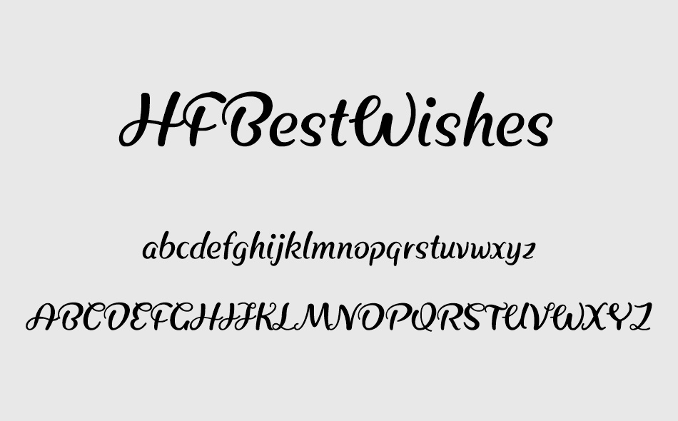HF Best Wishes font