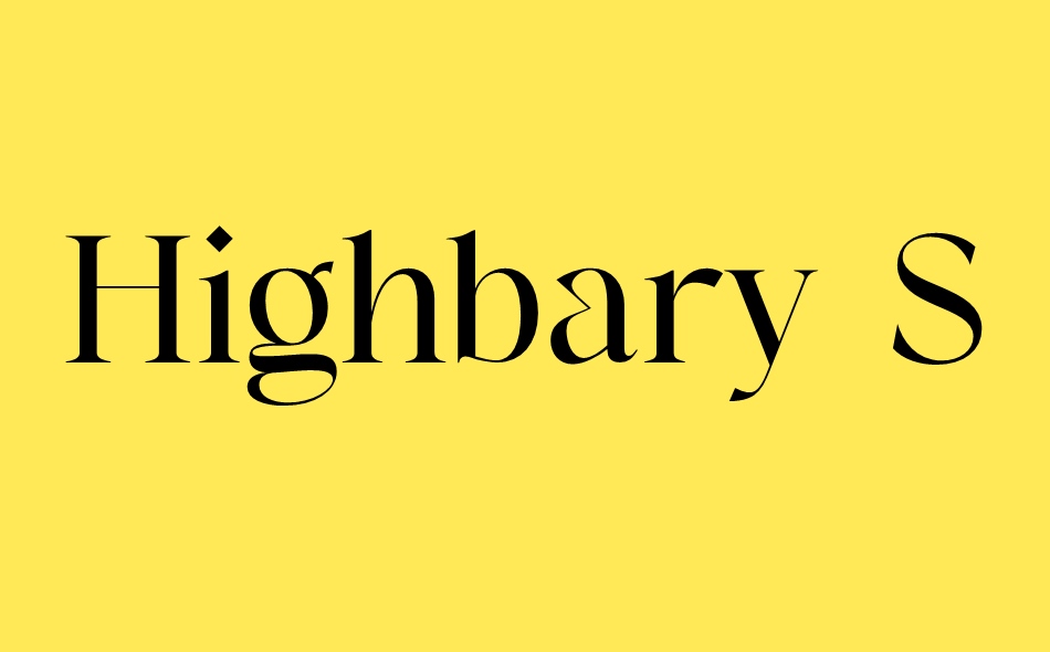 Highbary Sunfest font big