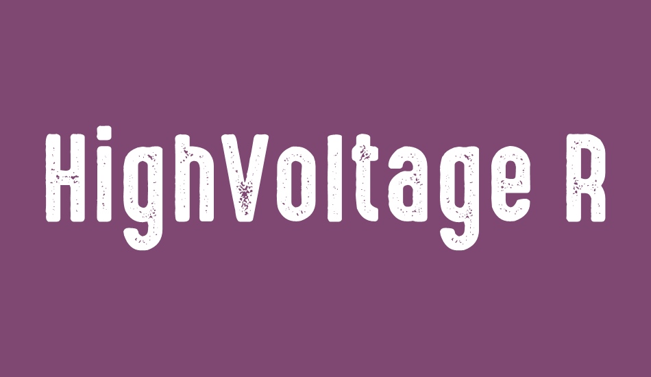 highvoltage-rough font big