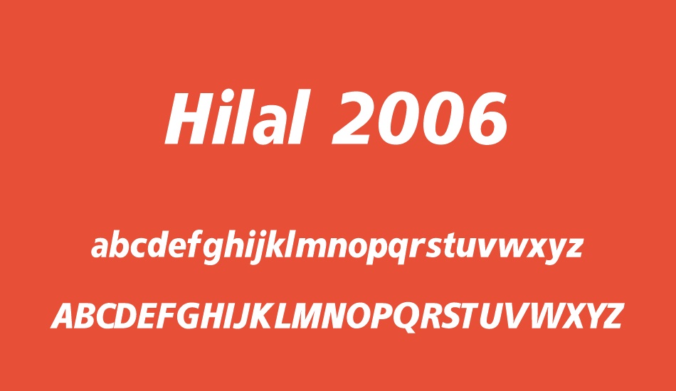 hilal-2006 font