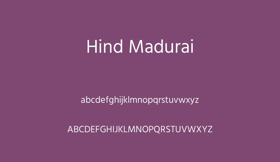 hind-madurai font