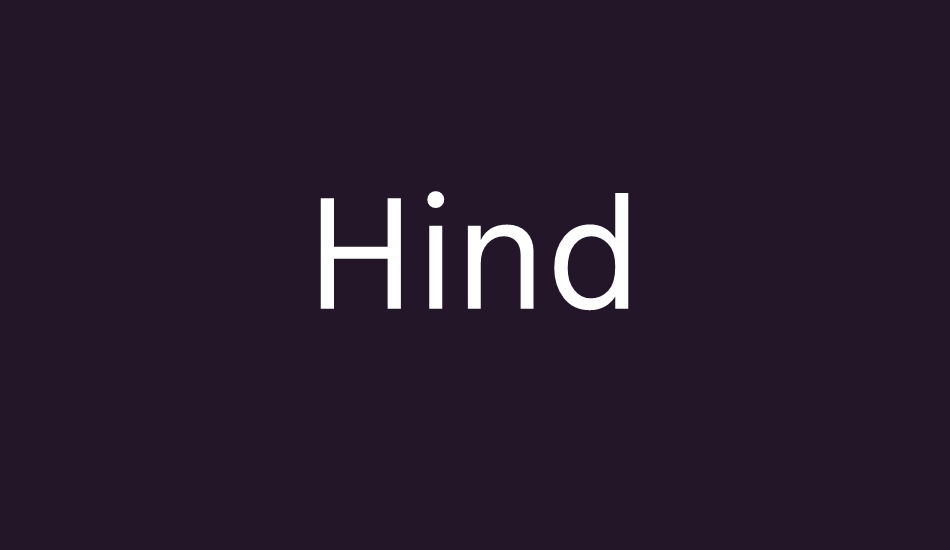 hind-regular font big