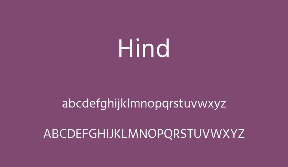hind-regular font