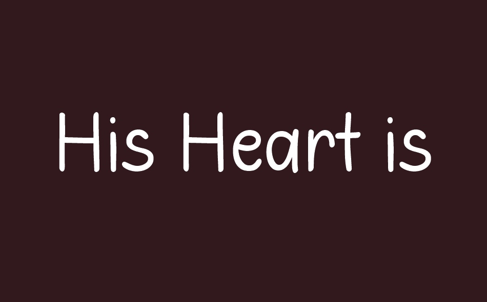 His Heart is Mine font big