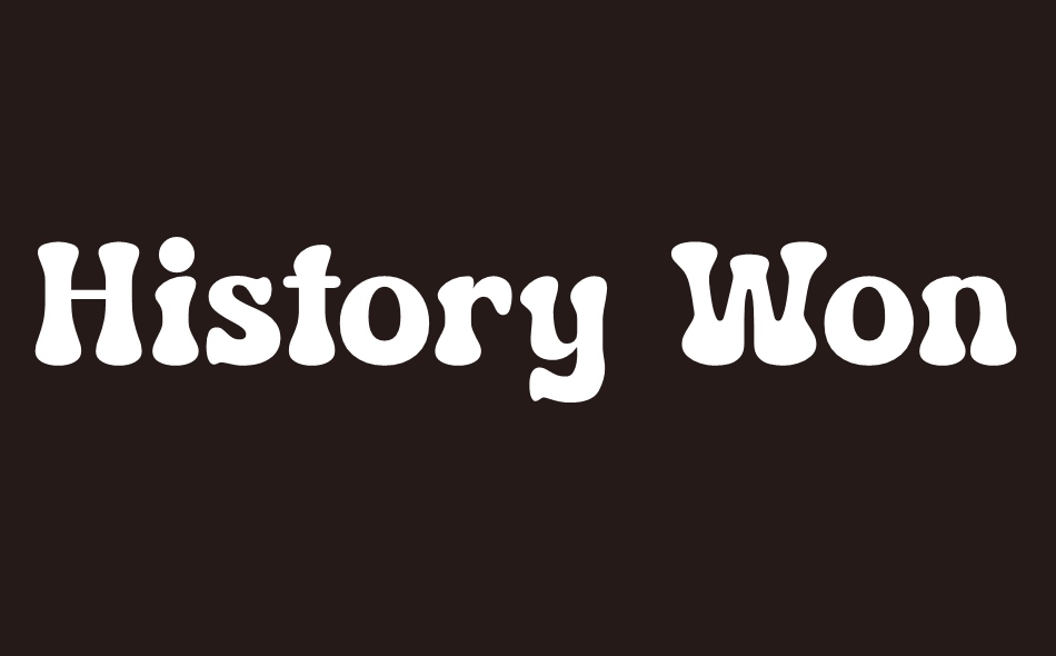 History Wonder font big