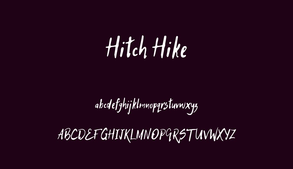 hitch-hike font