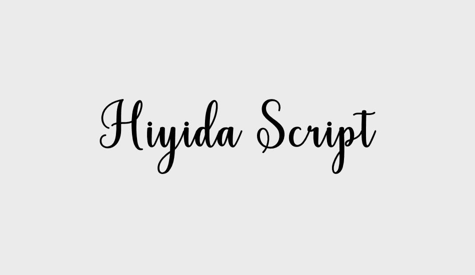 hiyida-script-demo font big