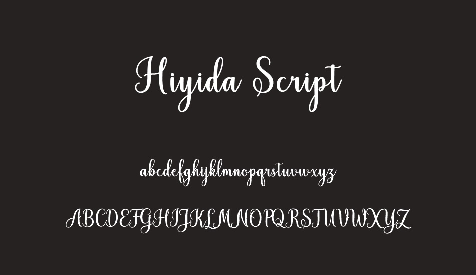 hiyida-script-demo font
