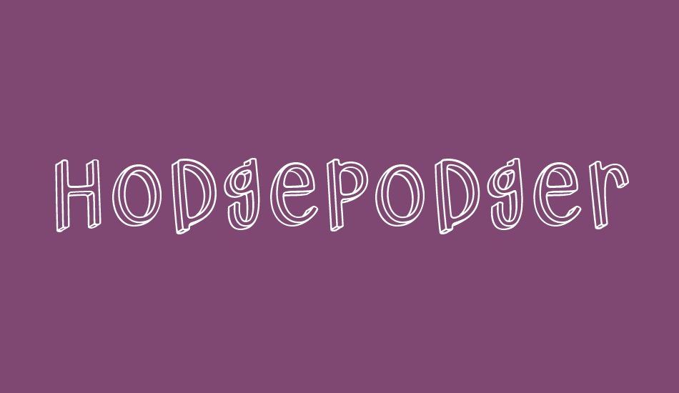 hodgepodgery-3d font big