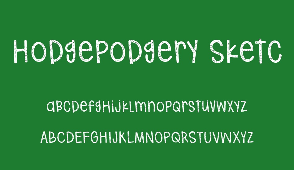 hodgepodgery-sketched font
