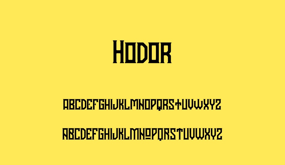 hodor font