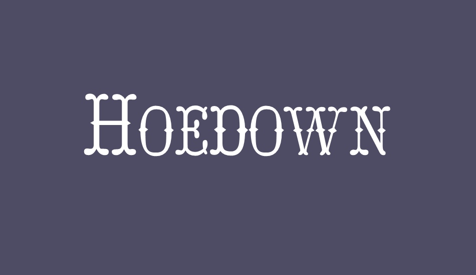 hoedown font big