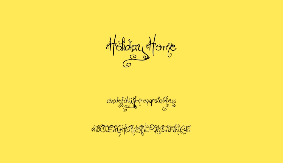 holiday-home font