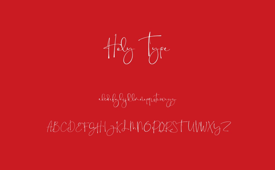 Holy Type font