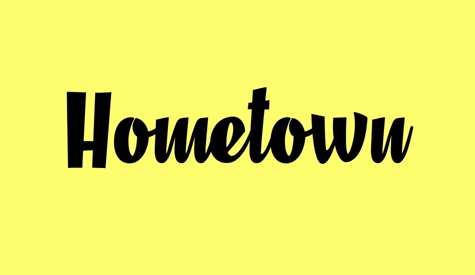 hometown-personal-use font big