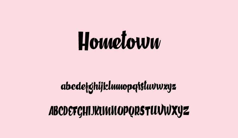 hometown-personal-use font