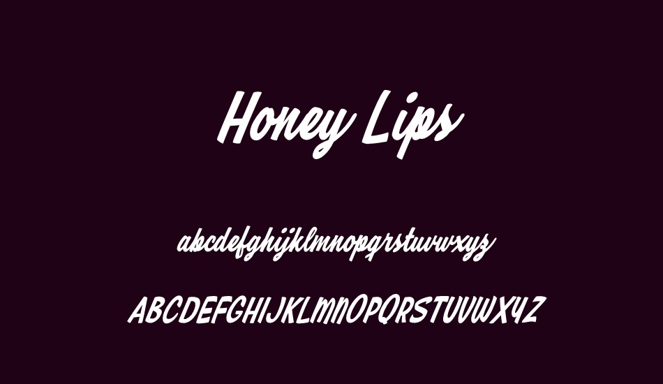 honey-lips-personal-use font