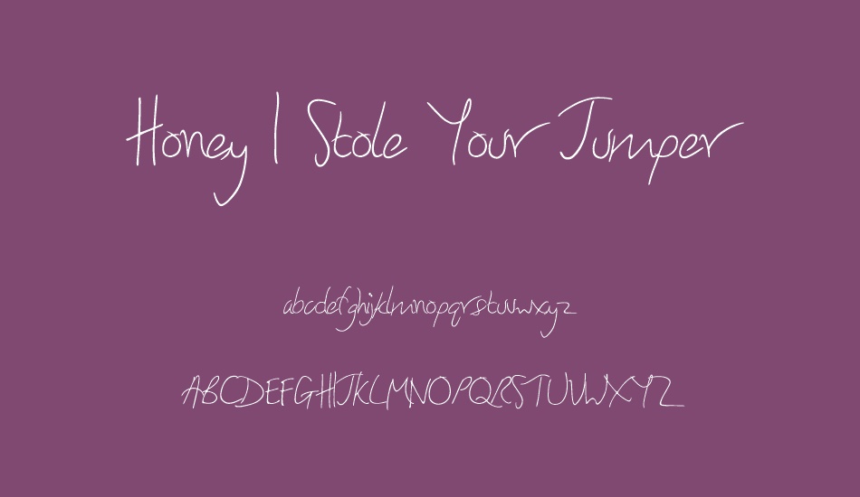 honey-ı-stole-your-jumper font